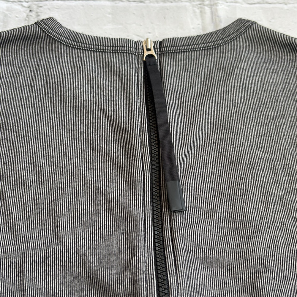 Rag & Bone Quinn Zip Short Sleeve Stripe Top - Picture 11 of 15